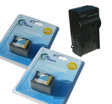 2x Battery  Charger for Canon VIXIA HF S100, BP-809 Digital Camcorder 890mAh