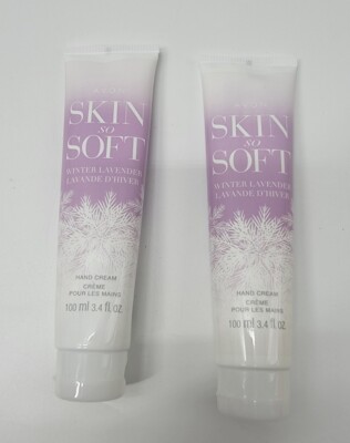 (Lot Of 2) Avon Skin So Soft Winter Lavender Hand Cream  3.4 oz SEALED