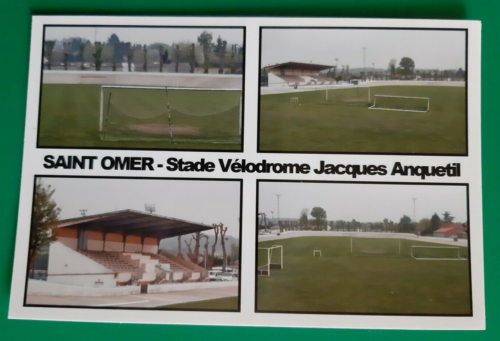 carte STADE DE FOOTBALL a SAINT OMER  (62)  STADE VELODROME JACQUES ANQUETIL - Foto 1 di 2