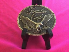 Vintage The Great American Buckle Company Transtar Eagle Belt Buckle 1970's