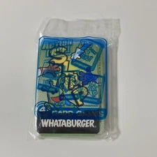 Whataburger Action Pack Justalien Slap Card Games Green Kid’s Meal Toy 2009