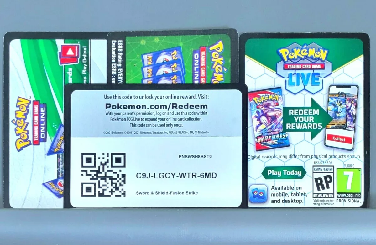 Pokémon TCG Online QR Code Cards (Dropdown Selection) 25 Card Lots