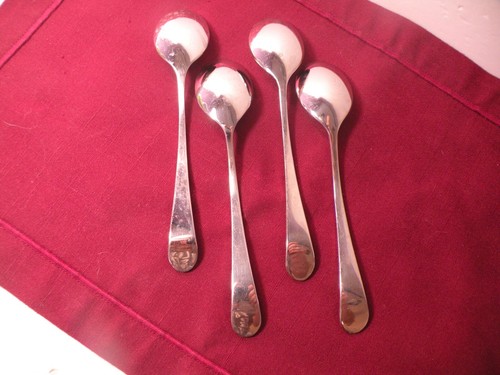 Set Of 4 Windermere Teaspoons Gourmet Settings Glossy Stainless 6 3/4" B - Picture 4 of 4