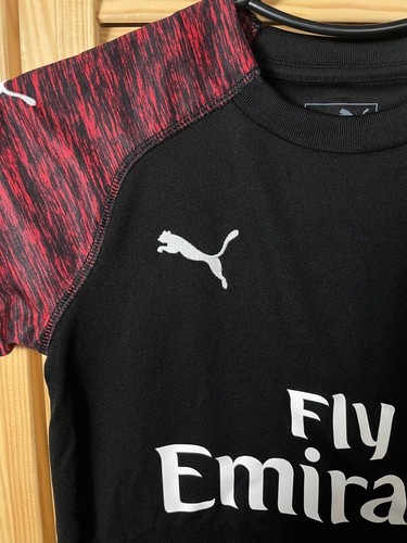 AC MILAN JERSEY THIRD FOOTBALL SOCCER SHIRT 2018 - 2019 PUMA YOUNG sz S 7-8YRS - Picture 3 of 8