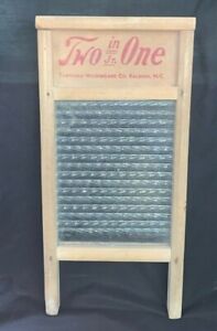 Carolina Washboard Co Raleigh Nc Two In One Jr Washboard Glass 18 X 8 5 Ebay