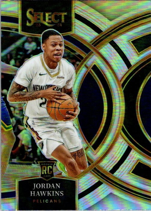 Jordan Hawkins 2023-24 Select Silver Premier Rookie Card #124 - Pelicans