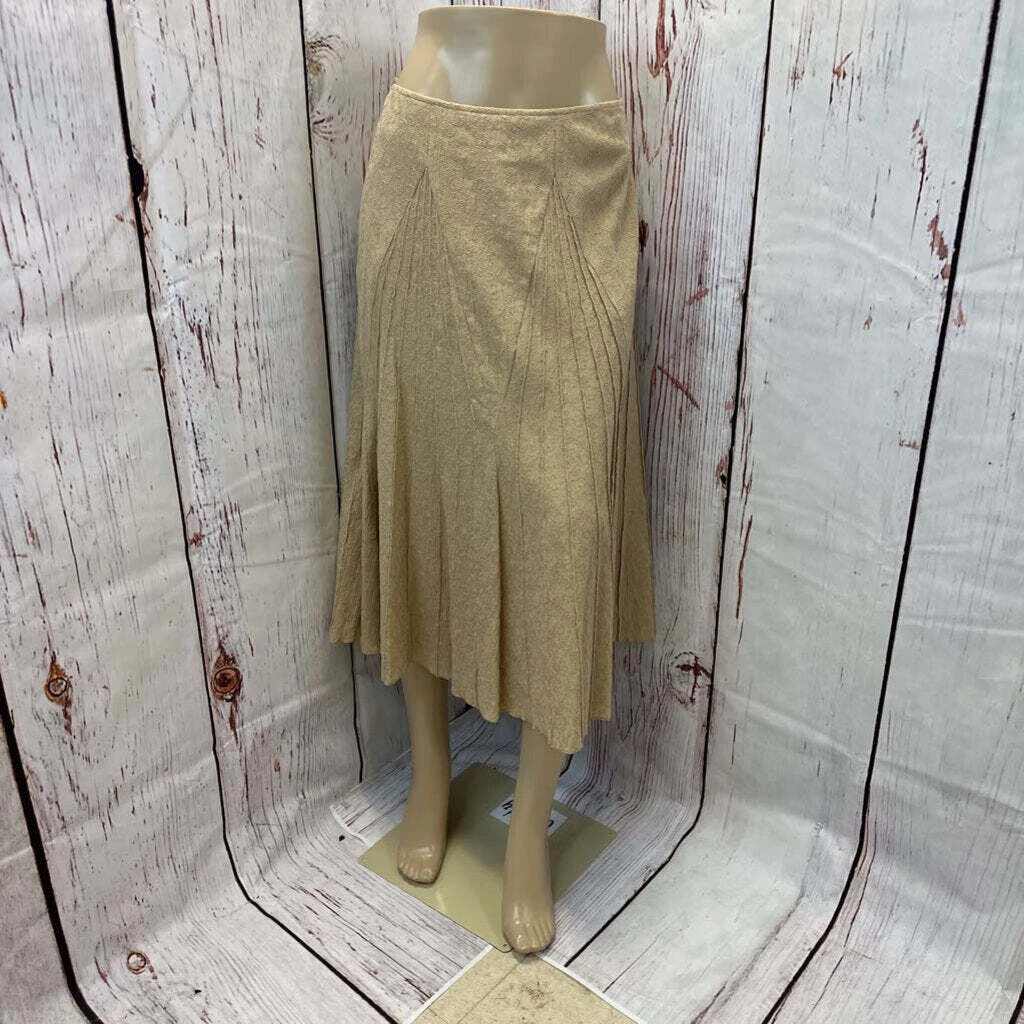 NWT JONES NY SAND TEXTURED PLEATED LINEN BLEND SKIRT SIZE 10 TCC