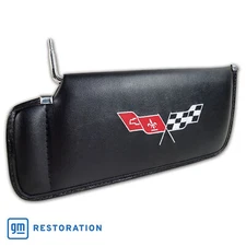 Sunvisor. Black Embroidered W/Logo for 1977-1981 C3 Corvette