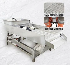5mm Screen Linear Vibrating Screen Sieve with Double Motor 80W Single Layer 110V