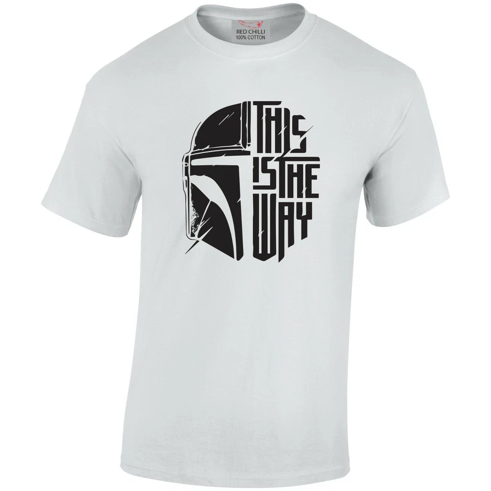 This Is The Way Inspired T-Shirt  Mandalorian Star Wars Gym Yoda Helmet - Image 4 of 4