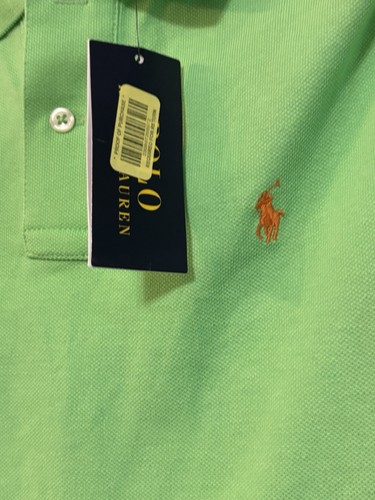 NWT POLO RALPH LAUREN Boys 10-12 Neon Lime Green SS Polo Shirt FREE SHIP - Picture 5 of 7