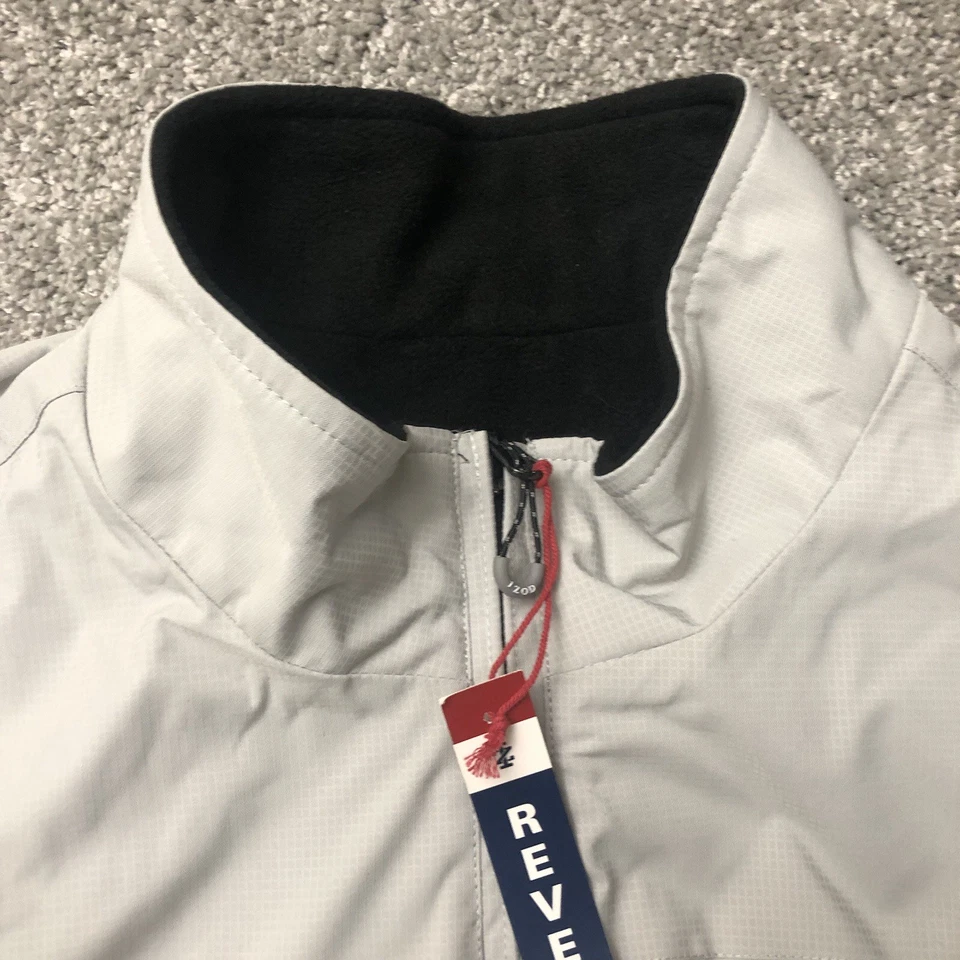 NWT IZOD Reversible Mens Vest Ripstop Polar Fleece Jacket Stone/Black XXL - Image 3 of 4