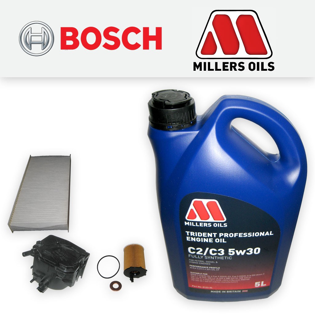 SERVICE KIT for PEUGEOT EXPERT 1.6 HDI 16V OIL FUEL CABIN FILTERS +OIL 2007-2011