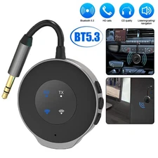 Bluetooth 5.3 Audio Transmitter Receiver 3.5MM AUX HiFi Music Wireless Adapter