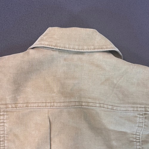 Giacca jeans GAP donna sm marrone beige velluto a coste denim elasticizzato camionista giacca tasca - Foto 8 di 8