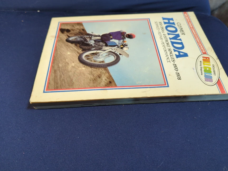 Manual de reparación vintage Clymer Honda 100-350cc 4 tiempos individuales 1970-1978 Foto 4 de 4