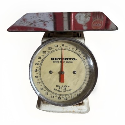 VINTAGE Detecto Household Scale 25 Lbs.  Farmhouse Garden Rustic Kitchen Decor