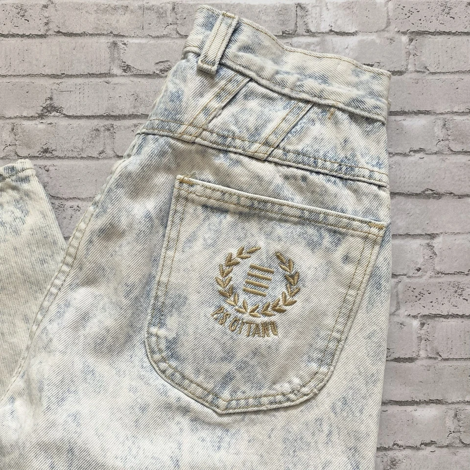 Vintage Acid Wash Gitano High Waisted 1980s Jeans - Image 2 of 4