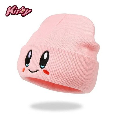 Kirby Beanie Pink Hat Warm for Winter and Cosplay Anime Video Game