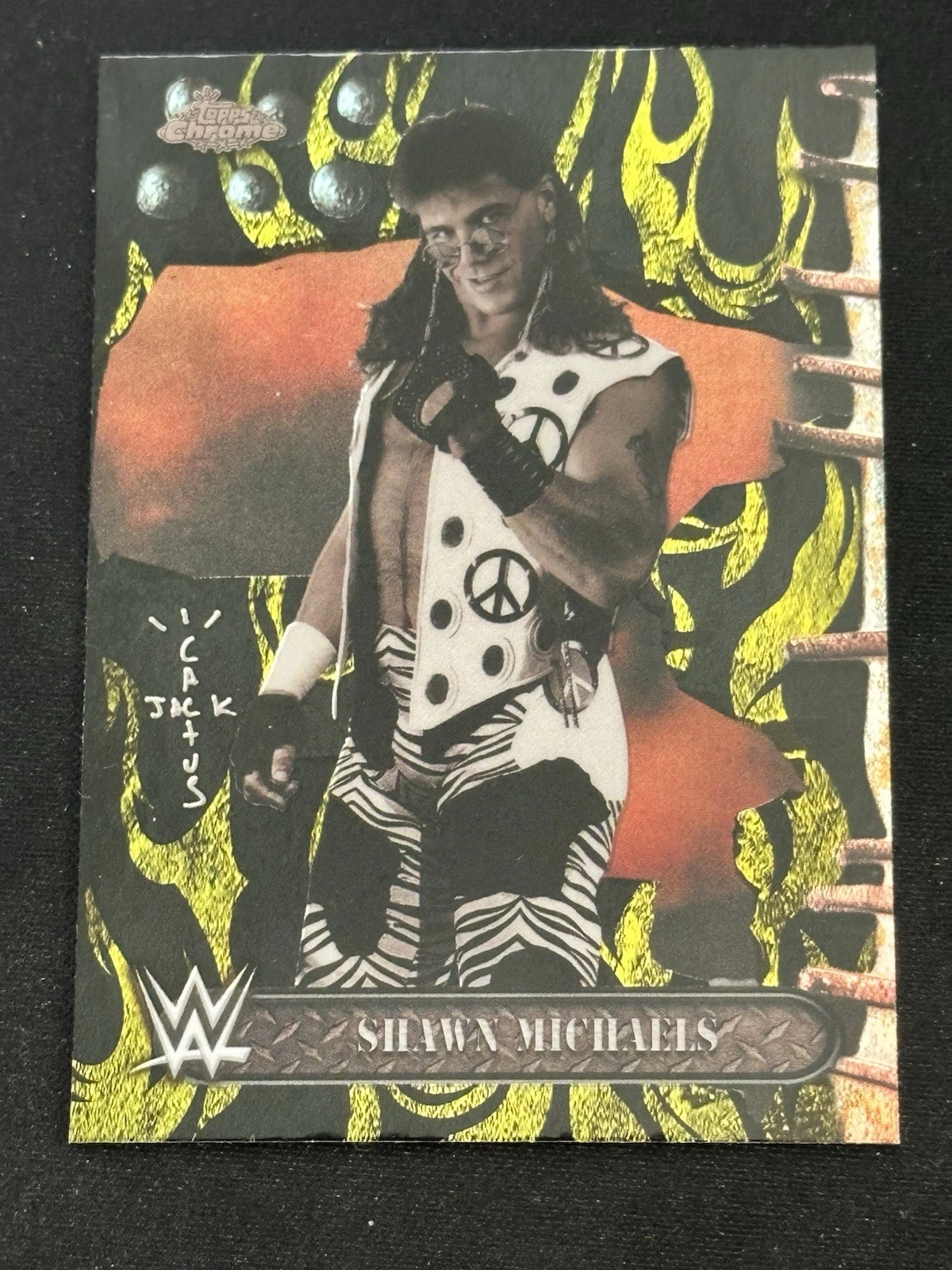 2025 WWE Topps Chrome Cactus Jack Shawn Michaels #80 Black Gold Flames 🔥