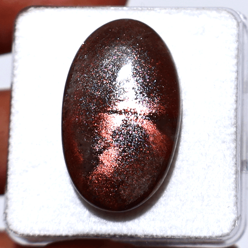 Nebulla in una pietra ~ 24,8 CT pietra solare naturale viola foschia 28 mm pietra preziosa cabochon - Foto 8 di 10