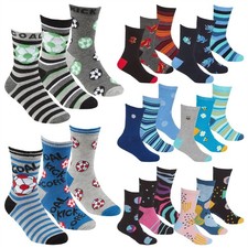 Kids Bamboo Socks Boys Girls Breathable Fun Novelty Everyday Sock 6 Pairs 