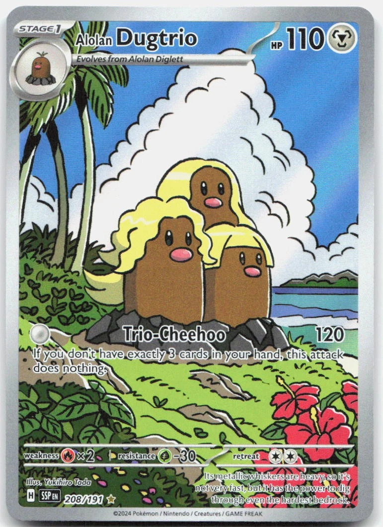 Alolan Dugtrio 208/191 Sv08: Surging Sparks for sale | eBay