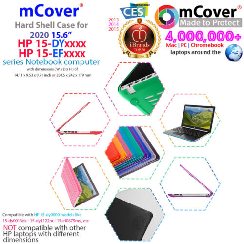 NEW mCover® Hard Shell Case for 2020 15.6" HP 15-DYxxxx 15-EFxxxx series Laptop - Picture 1 of 9