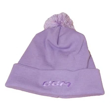 CCM HOCKEY SENIOR/ADULT Merino Wool Pom KNIT STOCKING CAP/HAT OSFM-Lavender