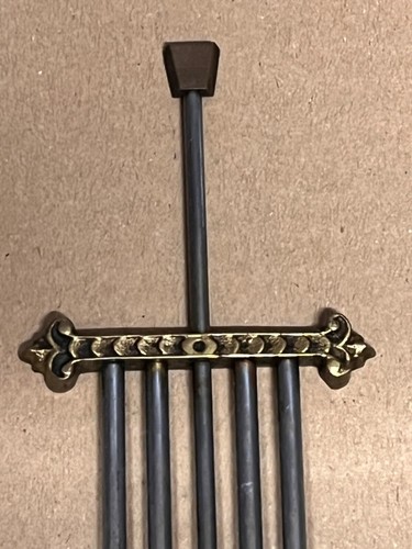 Quality Antique vintage Gridiron Vienna wall clock pendulum 6” Bob 18.3” L 420g - Picture 5 of 14