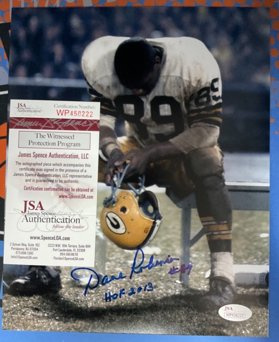 ナヴァグラハ　サイン Dave Robinson Autographed 8X10 Packers Photo Inscribed #89 HOF