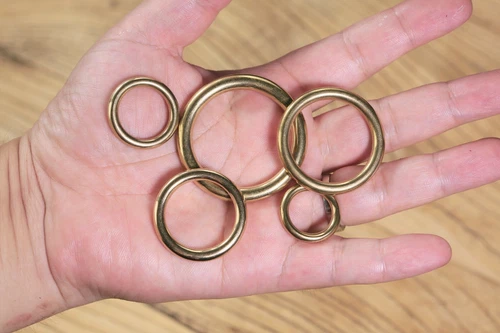 1Pcs Heavy duty solid brass rings 1 2 3 inch big brass O ring for macrame belt - Picture 2 of 9