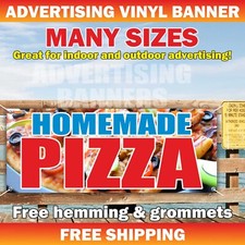 HOMEMADE PIZZA Advertising Banner Vinyl Mesh Sign Fast Food Buffet Bar Drink
