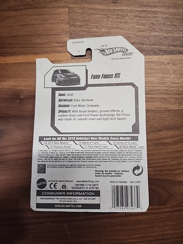 Ford Focus RS MK2 2010 Hot Wheels All Stars 5/10 Ultimate verde con cromo 10 velocidades Foto 4 de 4