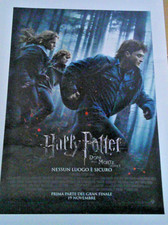 Harry Potter and the Deathly Hallows: 1 ITALIAN LOCANDINA 13x28" New Art 2010 VG