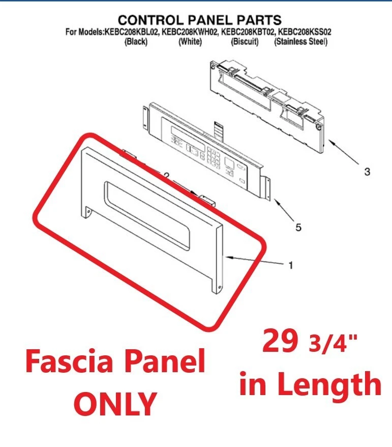 Part # 4452604 Genuine OEM KitchenAid Wall Oven CONTROL PANEL 