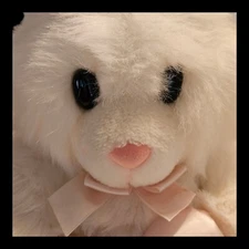 Heartwarmers Stuffed White Bunny Rabbit I Love You Pink Heart 12" Carlton Cards 