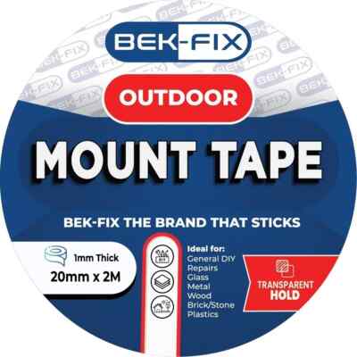 Double Sided Tape - Extra Strong Heavy Duty BEK-FIX® Adhesive Mounting ...