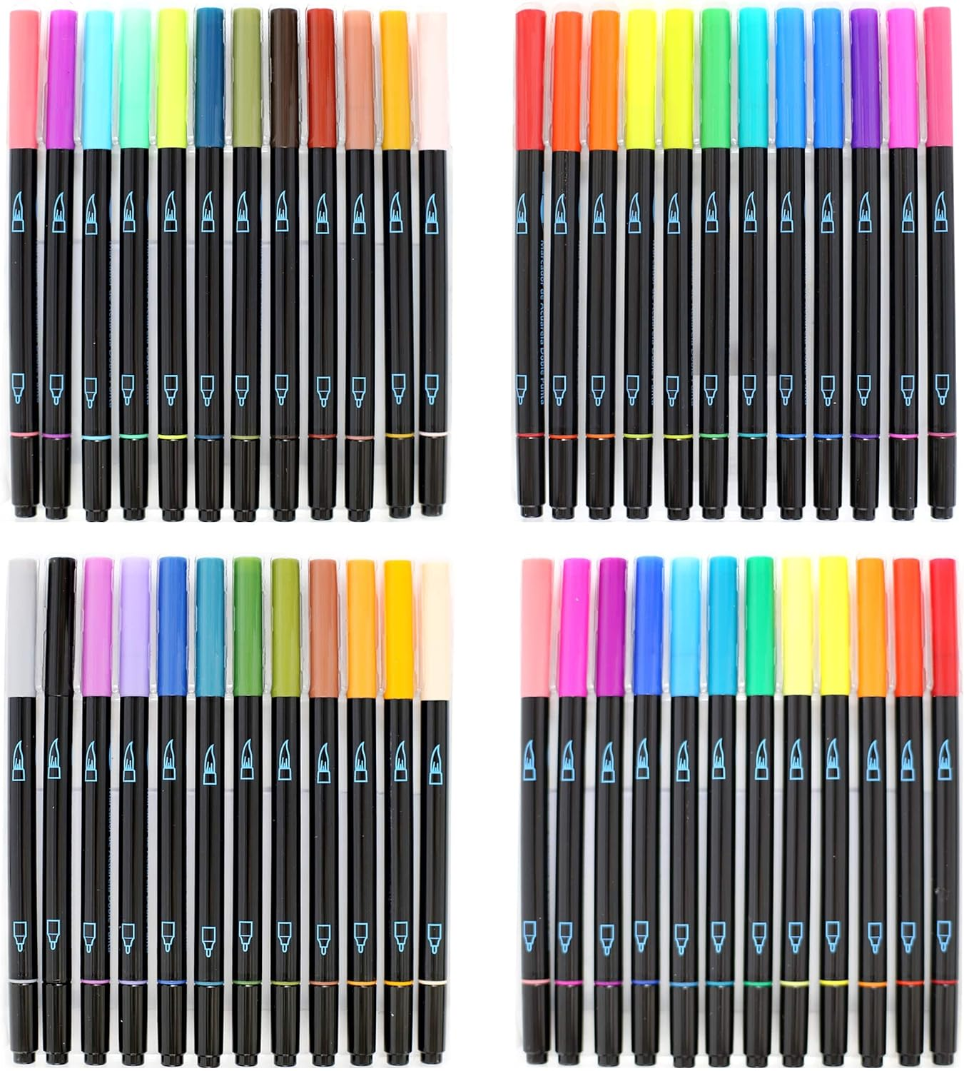 Watercolor Markers Dual Tip, 48 Colors-image