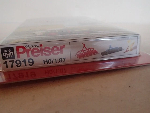 Preiser Egge Walze und Kunstdüngerstreuer Bausatz 17919 H0 1:87 OVP - Bild 2 von 2