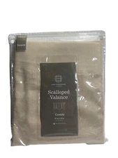 JC Penney Home Expressions Scalloped Valance Prism Beaded Tassels 50" x 18"