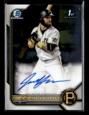 2022 Bowman Chrome #CPA-JH Jack Herman Prospect Auto Pittsburgh Pirates