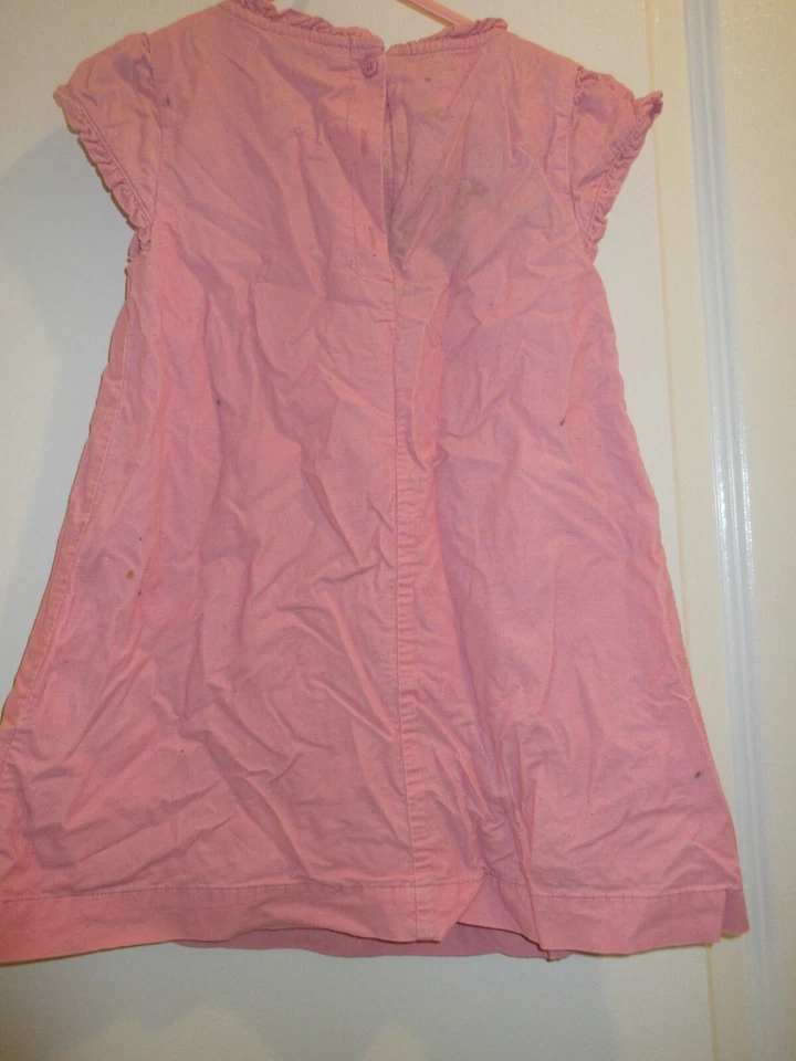 adorable! Vestido miniboden niñas rosa pana manga cápsula volante 3/4 Foto 2 de 4