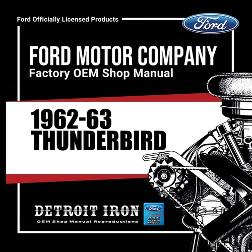 1962-1963 Thunderbird Shop Manual, Sales Literature & Parts Books on CD