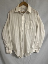 Arrow Bradstreet Long Sleeve Buttonup Men's 17-37 TALL White Stripe Dress Shirt