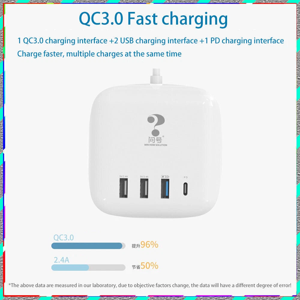Fast 5V/3.2A multi-port USB charging hub for travel