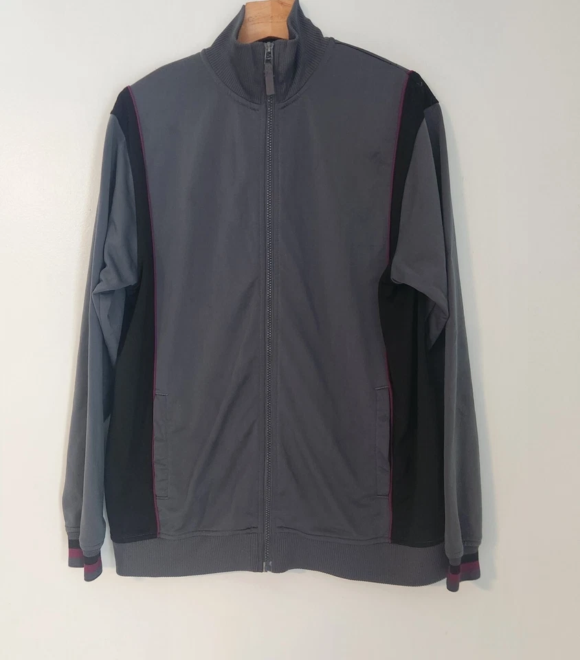 Greendog Boys Track Jacket Full Zip Gray & Black Youth Boys Size XL 20 EUC  - Image 3 of 4