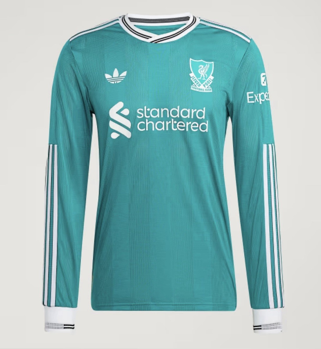 Adidas Liverpool Jersey Long Sleeve JV6460 Sea Green S Size Small