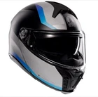 AGV Tourmodular Stray Matt Flip Up Helmet (Black/Grey/Blue) Size: M (57)