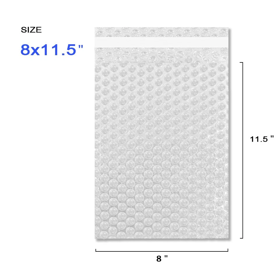 350 Units 8x11.5 Bubble Out Pouches Bubble Bags Self Seal Shipping Made In USA - Image 2 of 4